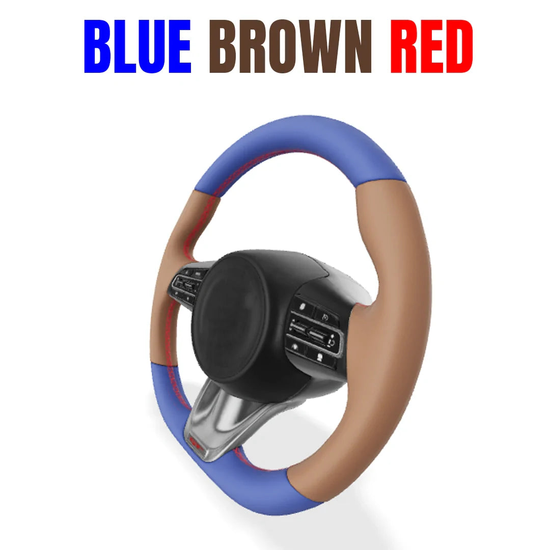 Premium Leather  Customization Steering Wheel Cover – DIY Sew Edition