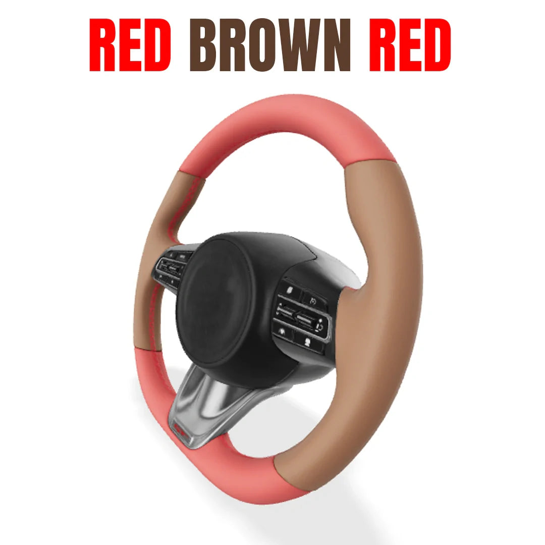 Premium Leather  Customization Steering Wheel Cover – DIY Sew Edition