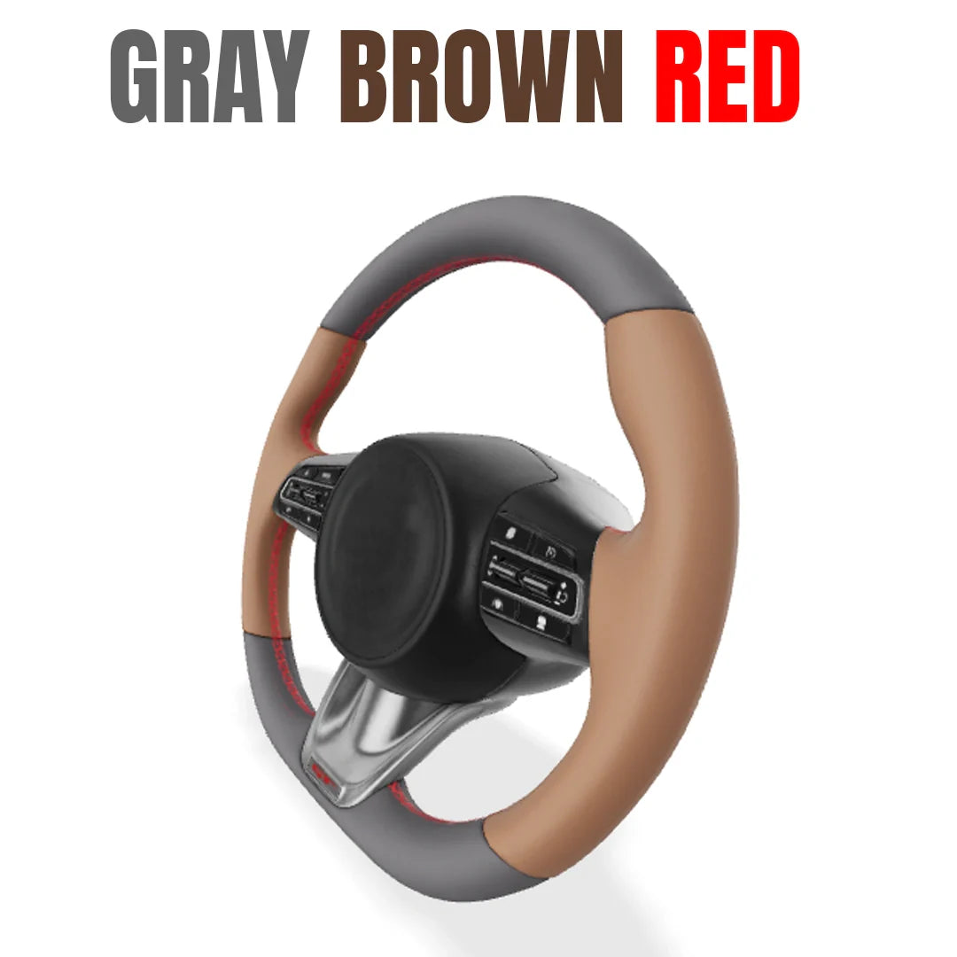 Premium Leather  Customization Steering Wheel Cover – DIY Sew Edition