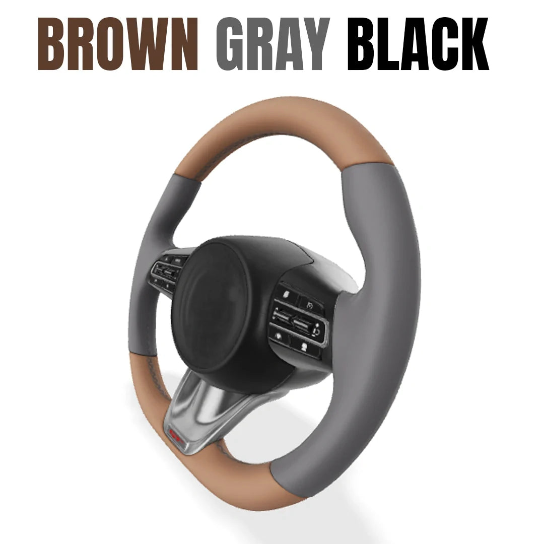 Premium Leather  Customization Steering Wheel Cover – DIY Sew Edition