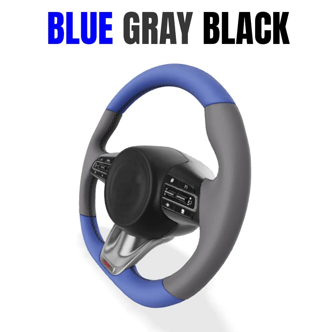 Premium Leather  Customization Steering Wheel Cover – DIY Sew Edition