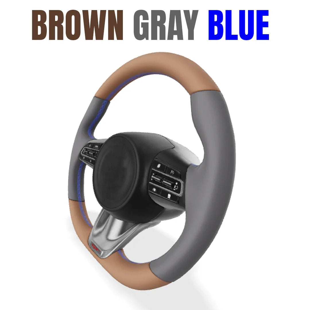 Premium Leather  Customization Steering Wheel Cover – DIY Sew Edition