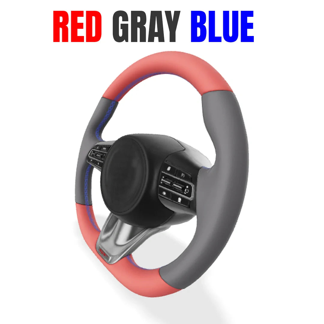 Premium Leather  Customization Steering Wheel Cover – DIY Sew Edition