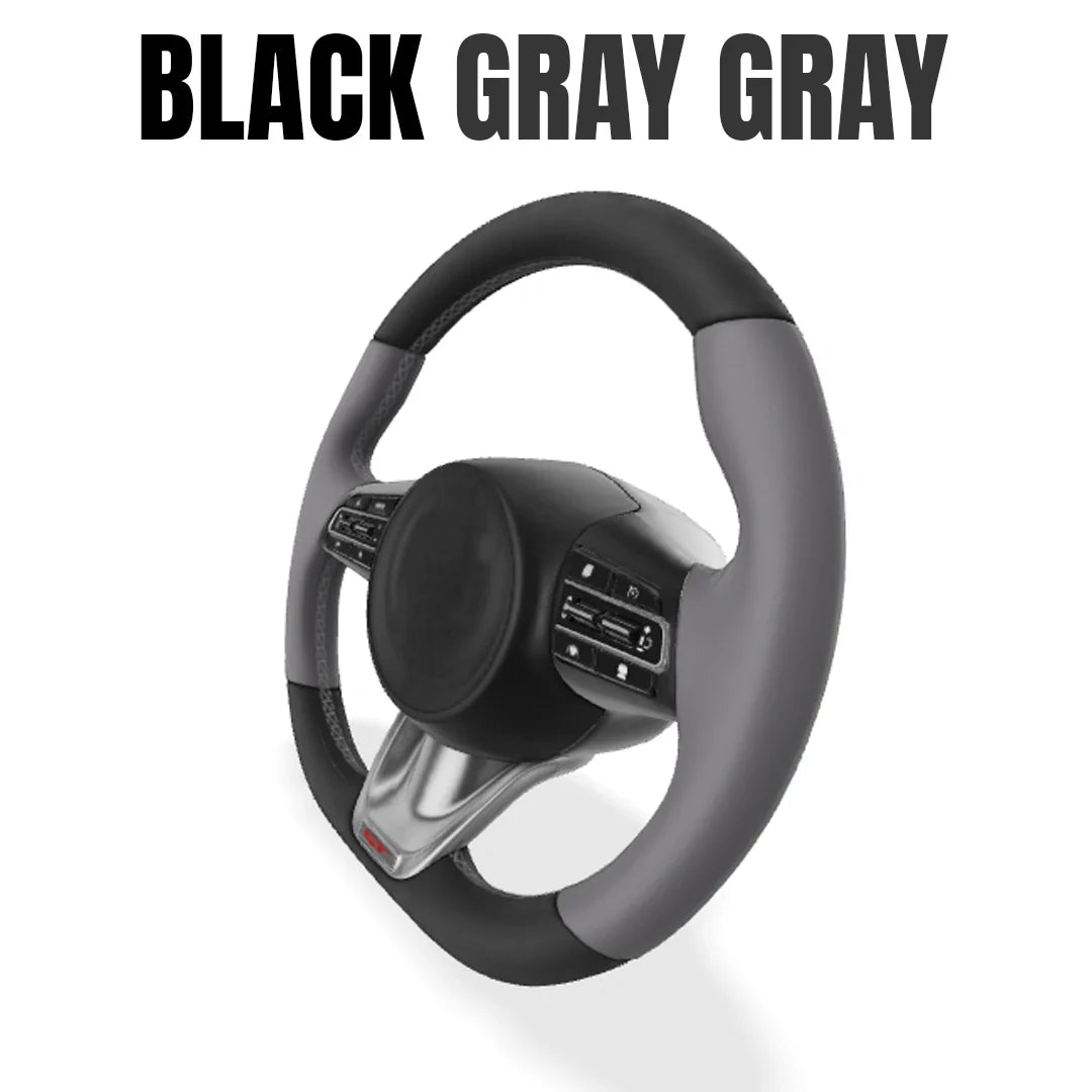 Premium Leather  Customization Steering Wheel Cover – DIY Sew Edition