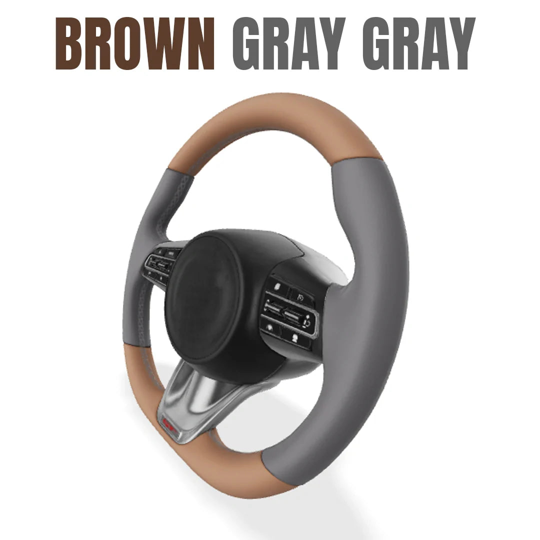 Premium Leather  Customization Steering Wheel Cover – DIY Sew Edition