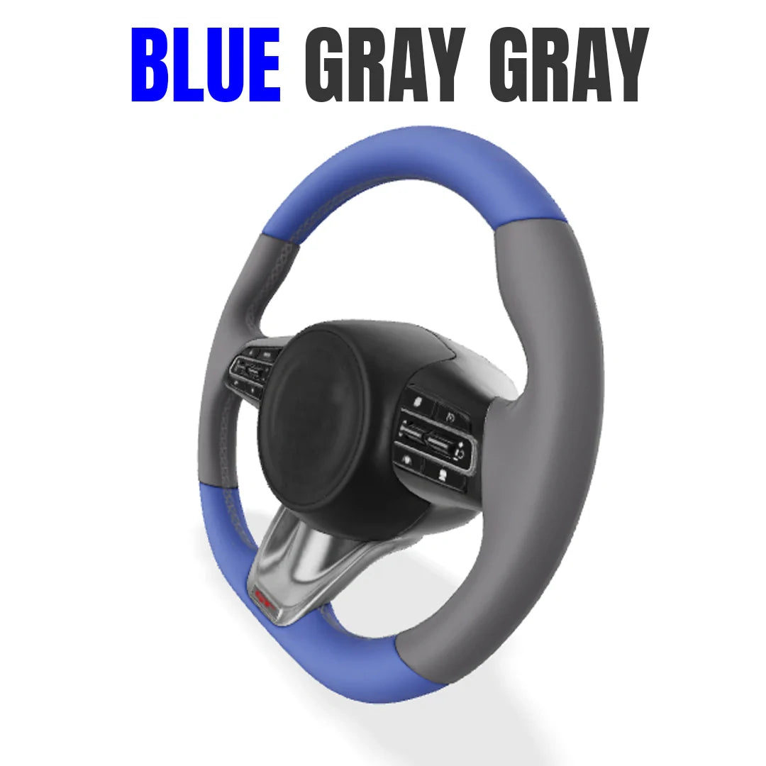 Premium Leather  Customization Steering Wheel Cover – DIY Sew Edition