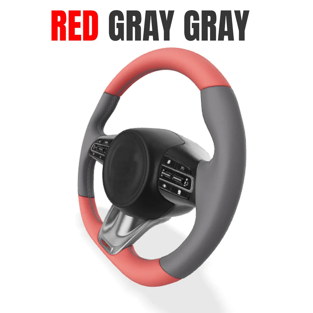 Premium Leather  Customization Steering Wheel Cover – DIY Sew Edition