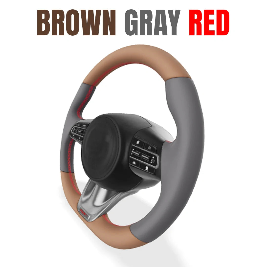Premium Leather  Customization Steering Wheel Cover – DIY Sew Edition