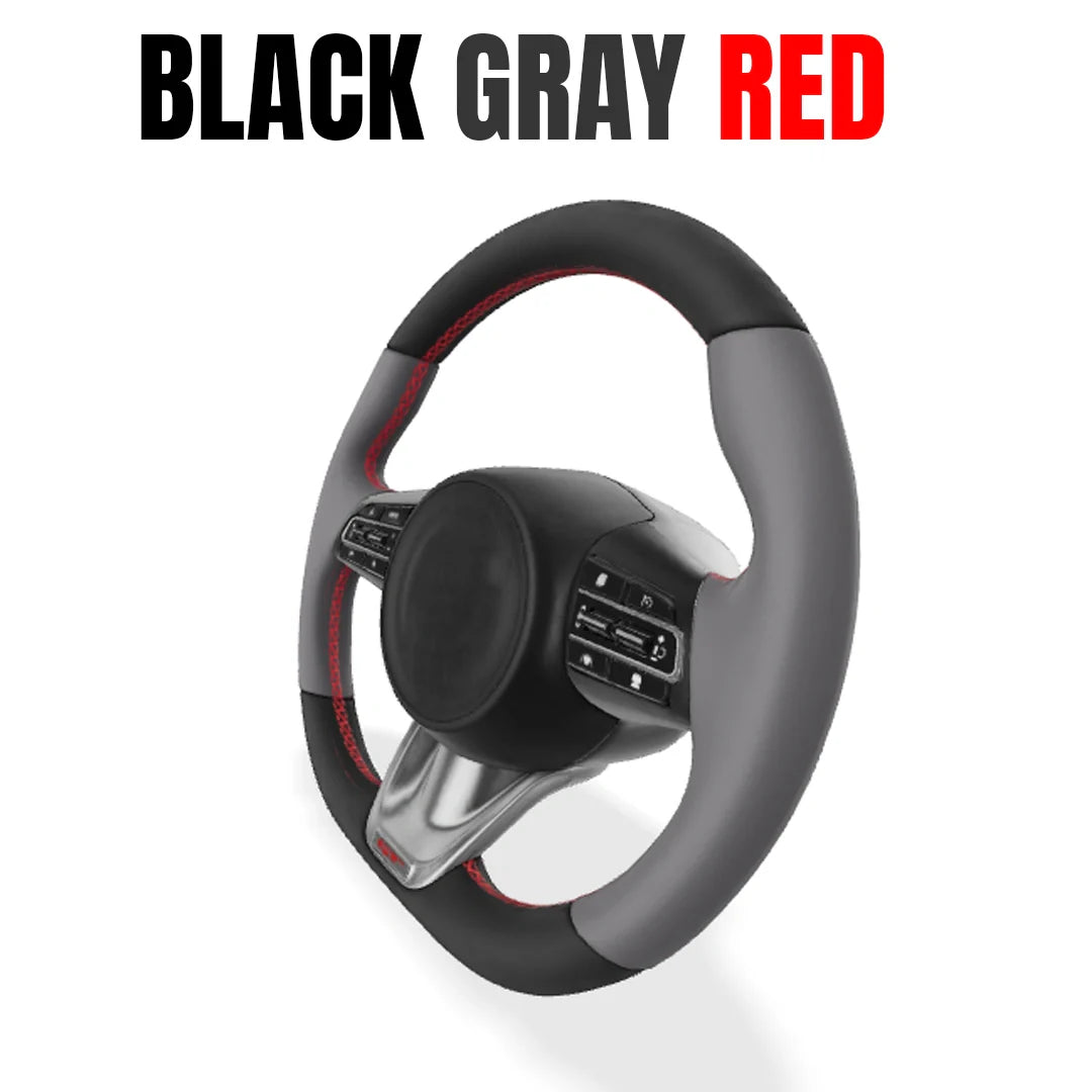 Premium Leather  Customization Steering Wheel Cover – DIY Sew Edition