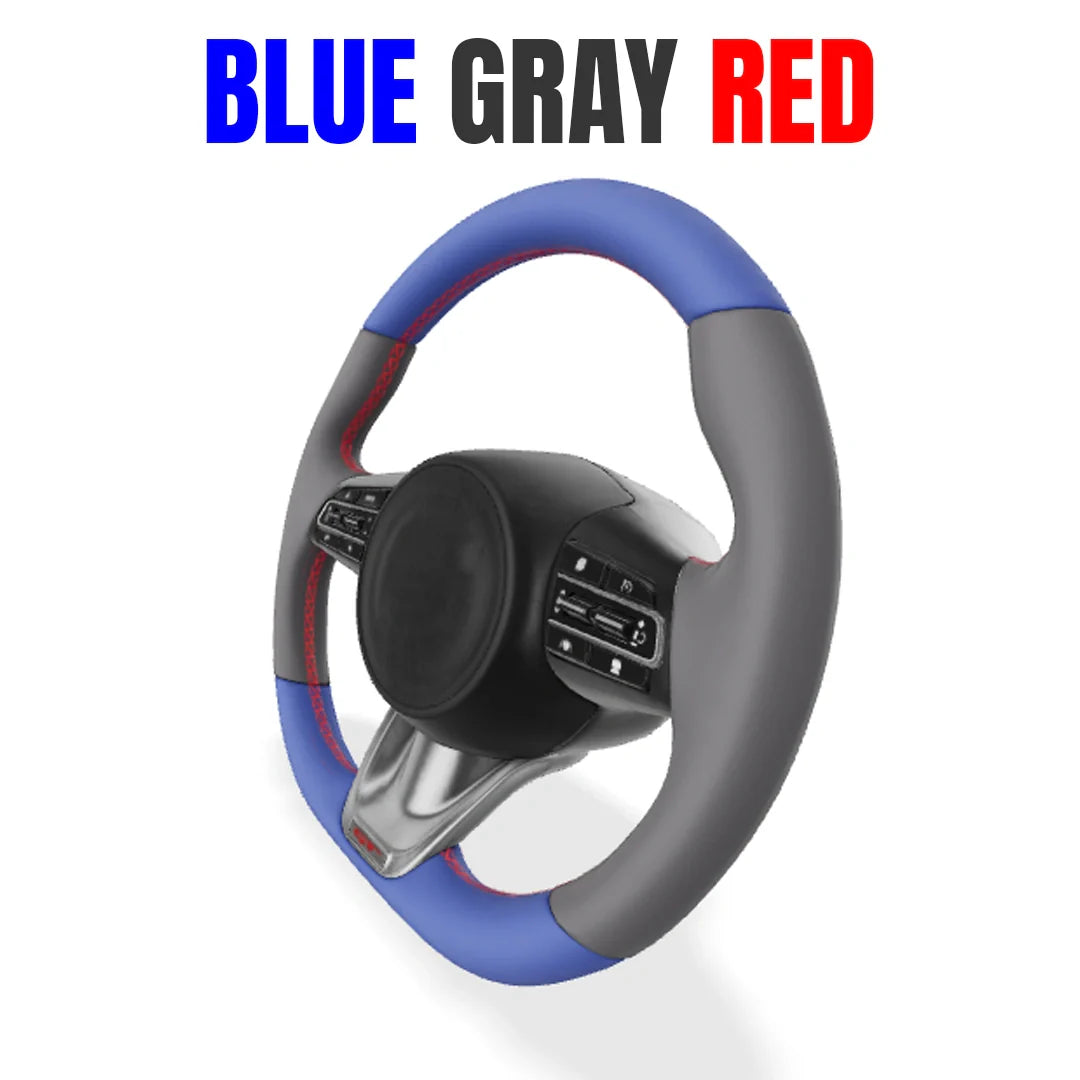 Premium Leather  Customization Steering Wheel Cover – DIY Sew Edition