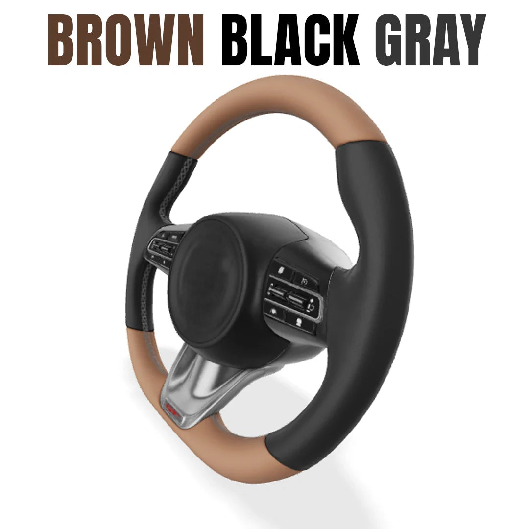 Premium Leather  Customization Steering Wheel Cover – DIY Sew Edition