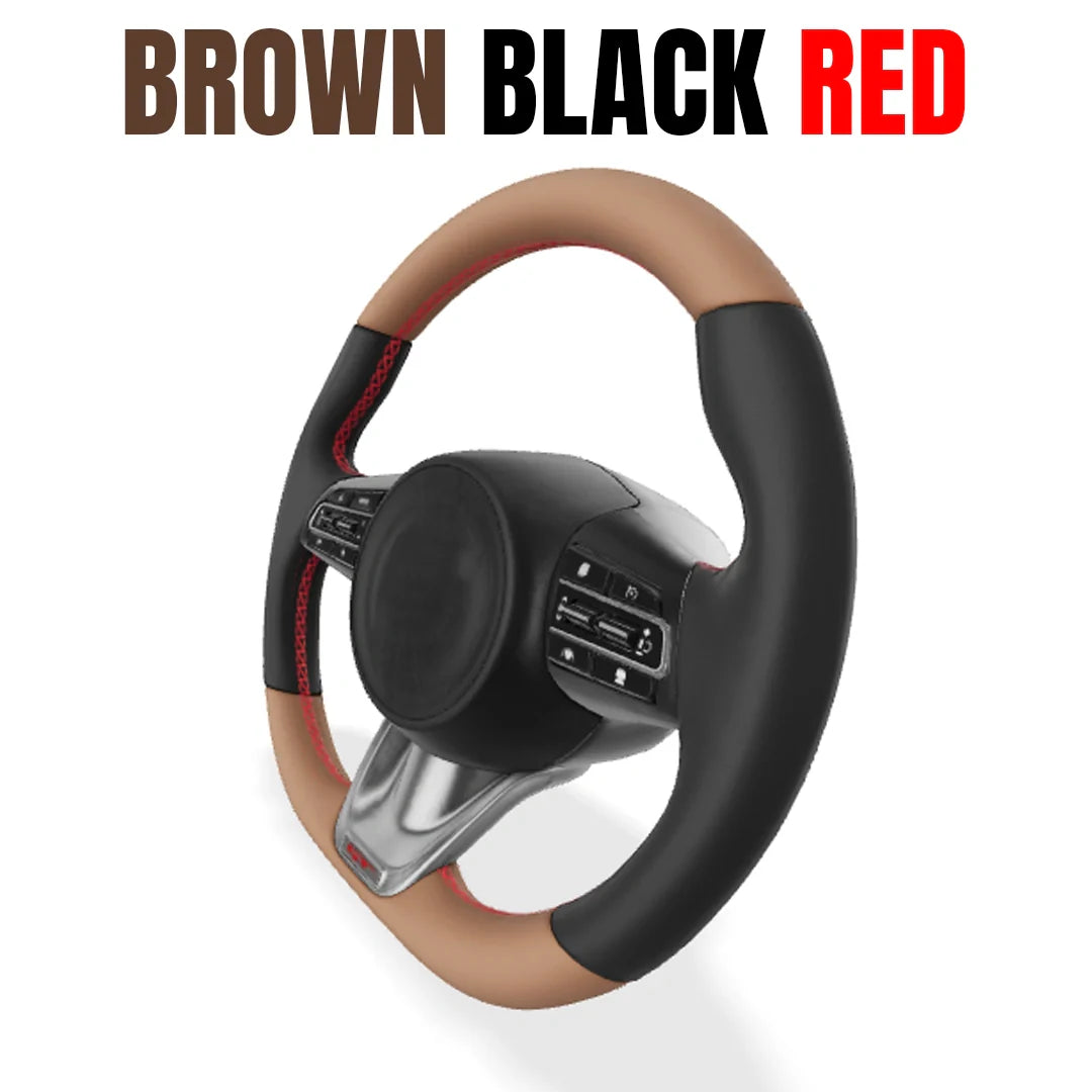 Premium Leather  Customization Steering Wheel Cover – DIY Sew Edition