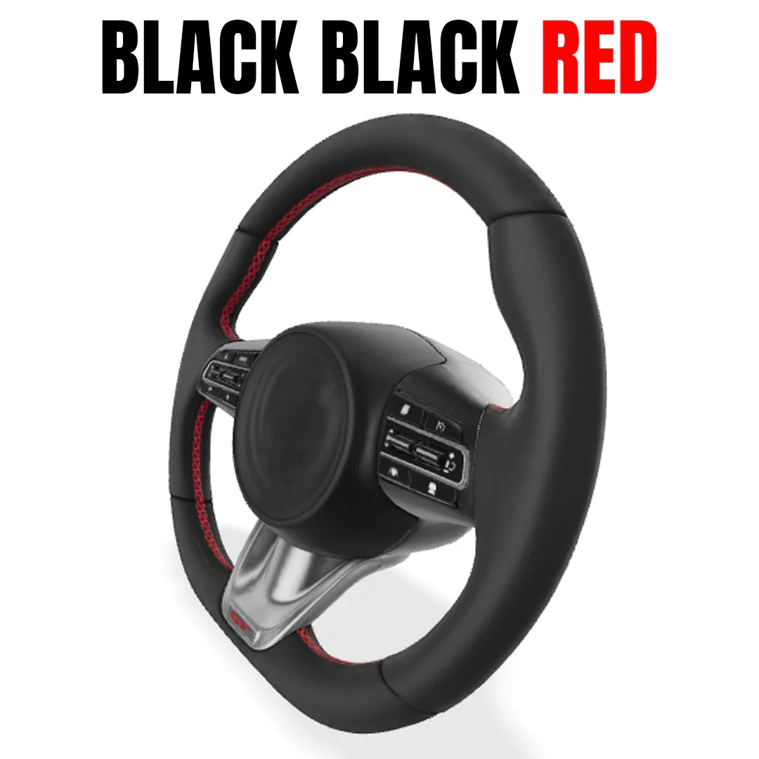 Premium Leather  Customization Steering Wheel Cover – DIY Sew Edition