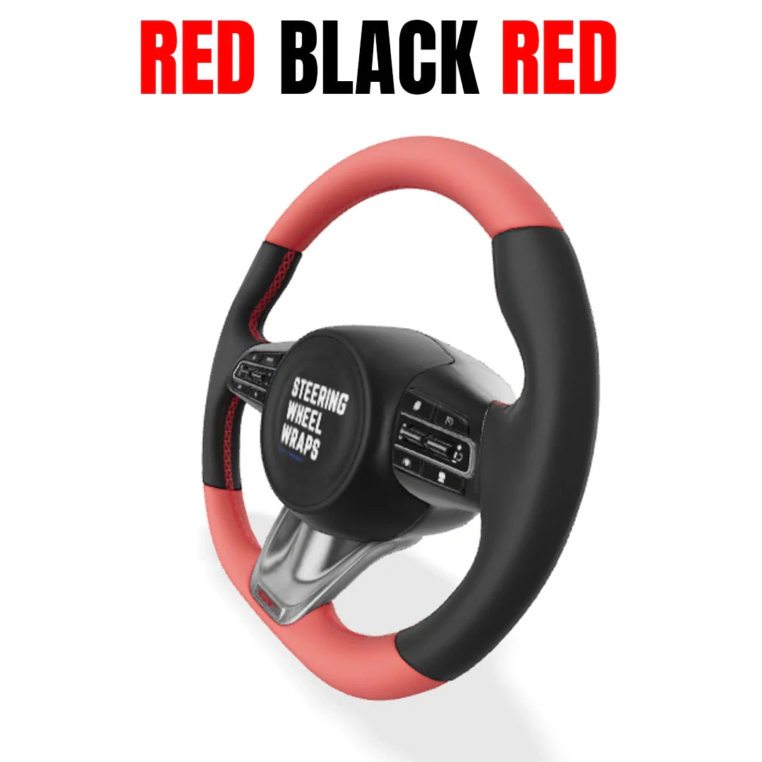 Premium Leather  Customization Steering Wheel Cover – DIY Sew Edition