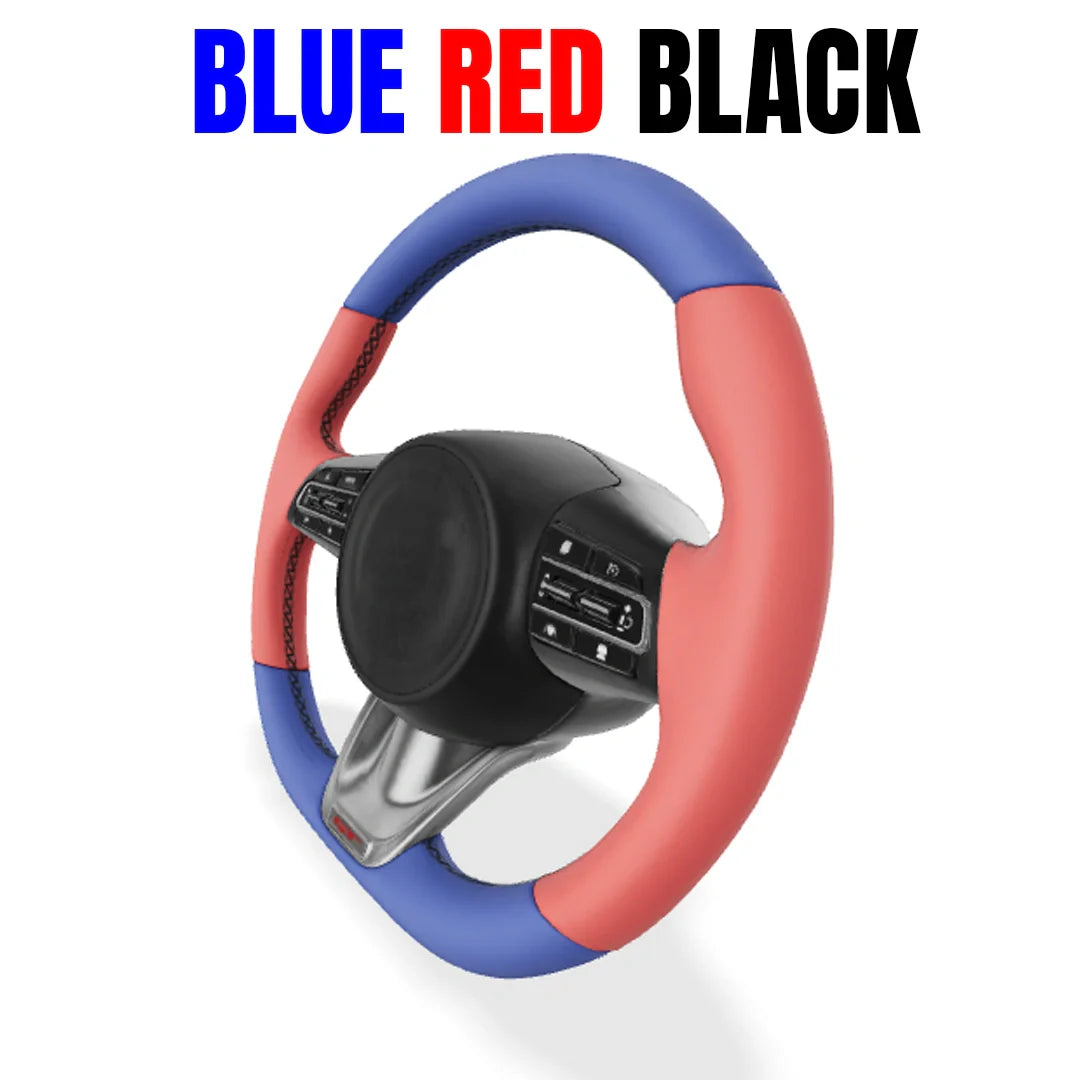 Premium Leather  Customization Steering Wheel Cover – DIY Sew Edition