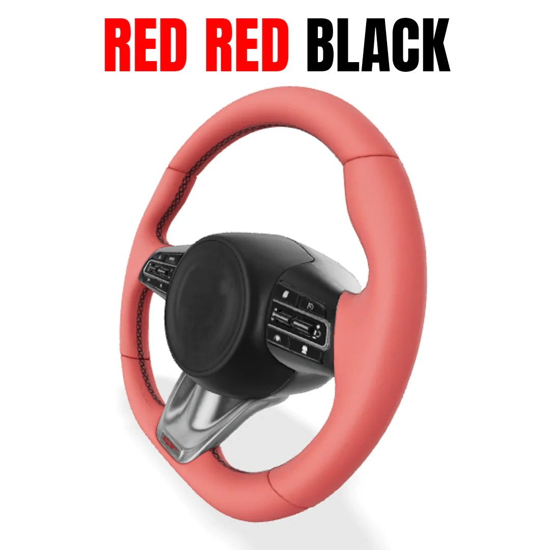 Premium Leather  Customization Steering Wheel Cover – DIY Sew Edition