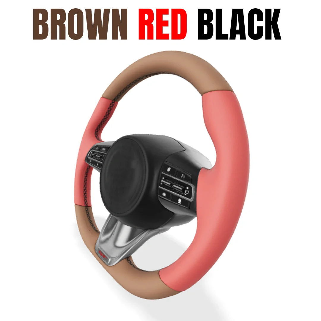 Premium Leather  Customization Steering Wheel Cover – DIY Sew Edition