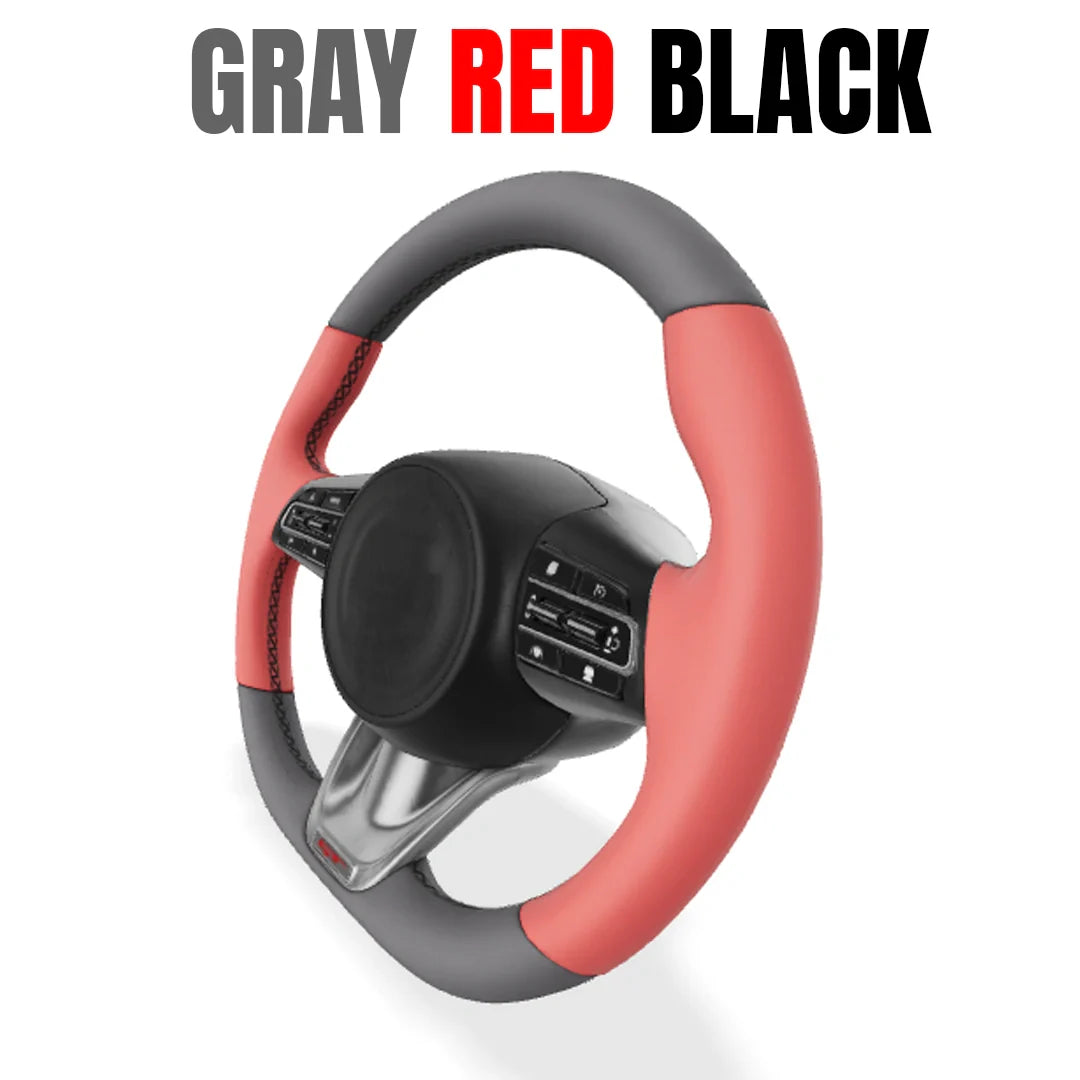 Premium Leather  Customization Steering Wheel Cover – DIY Sew Edition