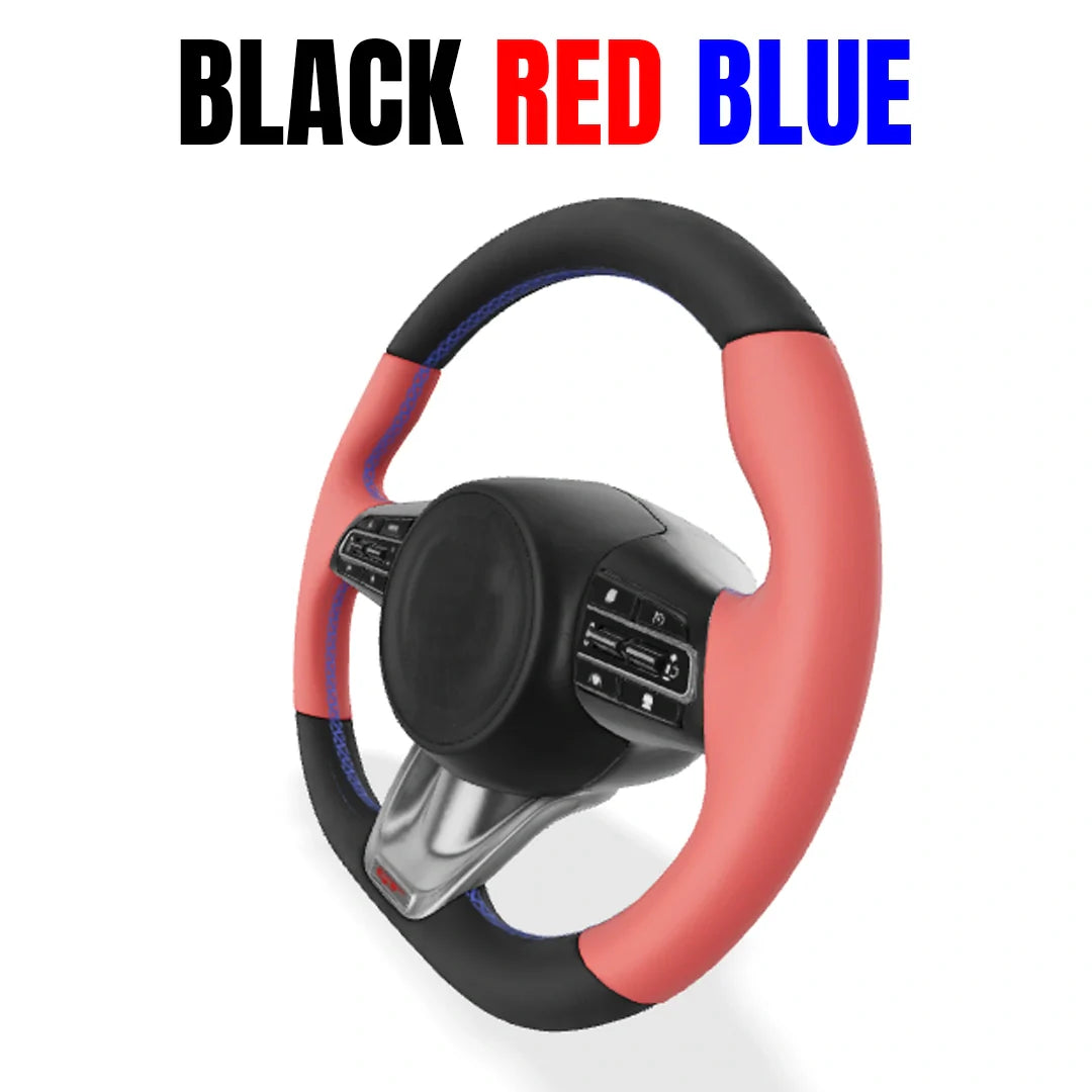 Premium Leather  Customization Steering Wheel Cover – DIY Sew Edition