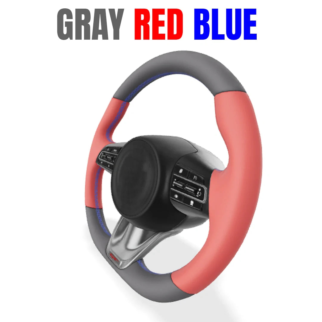 Premium Leather  Customization Steering Wheel Cover – DIY Sew Edition