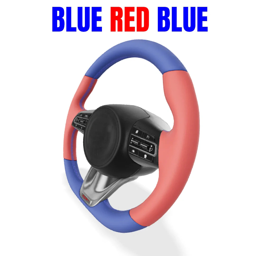 Premium Leather  Customization Steering Wheel Cover – DIY Sew Edition