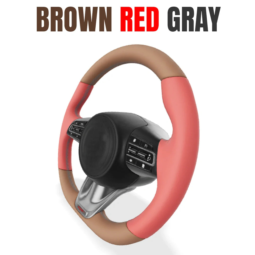 Premium Leather  Customization Steering Wheel Cover – DIY Sew Edition