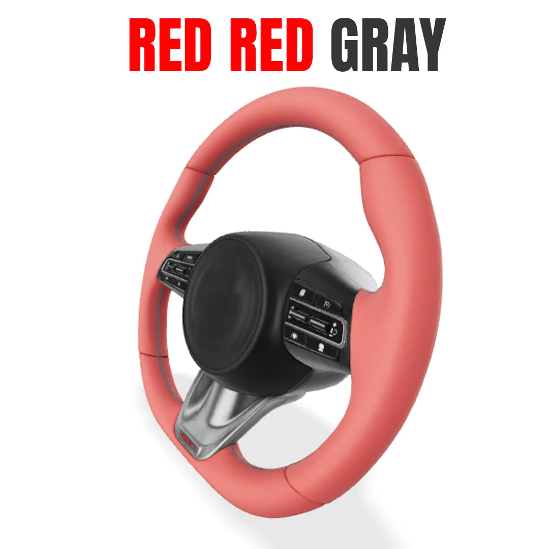 Premium Leather  Customization Steering Wheel Cover – DIY Sew Edition