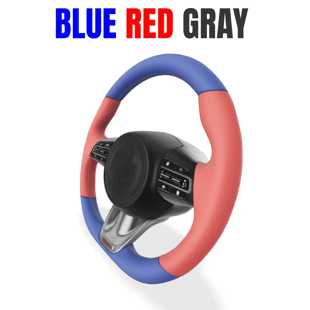 Premium Leather  Customization Steering Wheel Cover – DIY Sew Edition