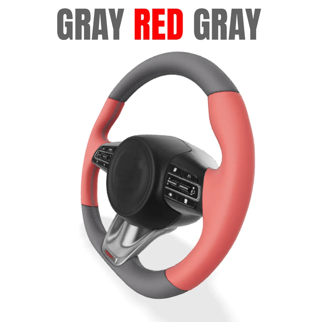 Premium Leather  Customization Steering Wheel Cover – DIY Sew Edition