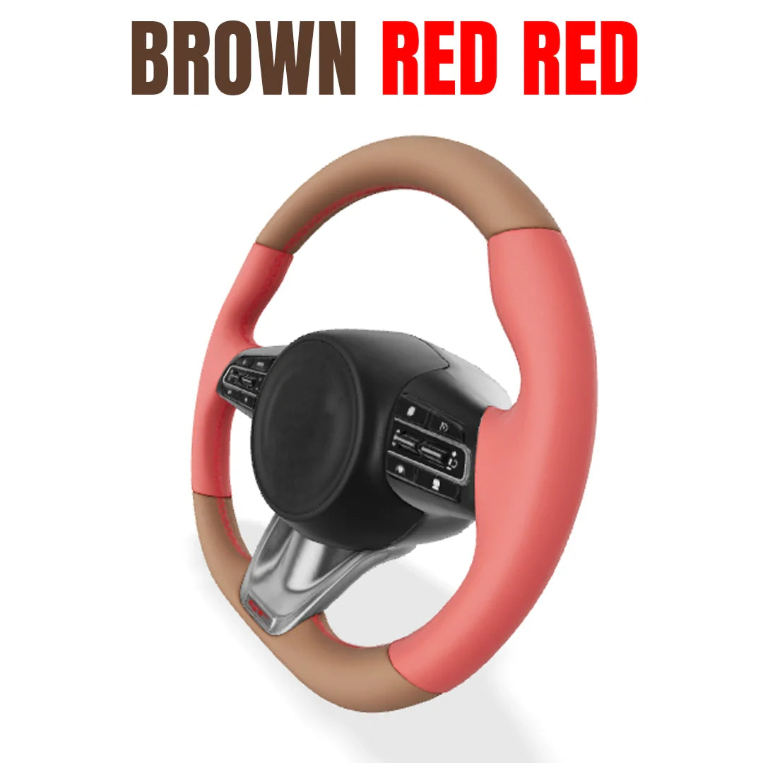 Premium Leather  Customization Steering Wheel Cover – DIY Sew Edition
