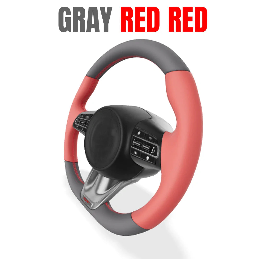 Premium Leather  Customization Steering Wheel Cover – DIY Sew Edition