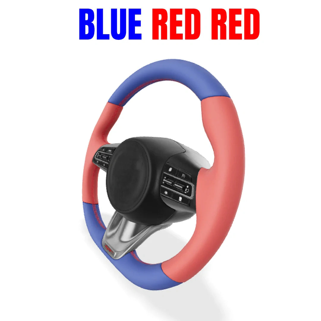 Premium Leather  Customization Steering Wheel Cover – DIY Sew Edition