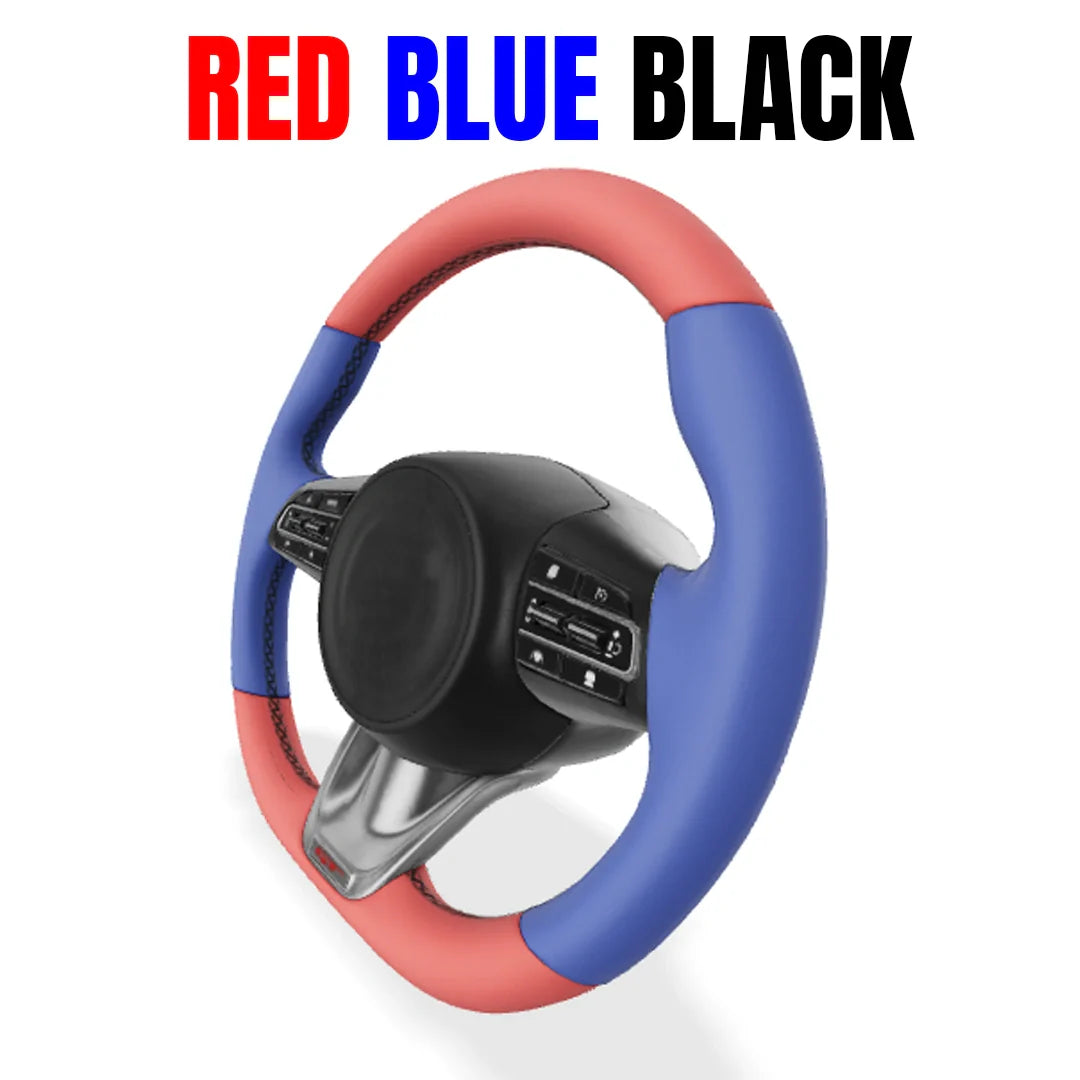 Premium Leather  Customization Steering Wheel Cover – DIY Sew Edition