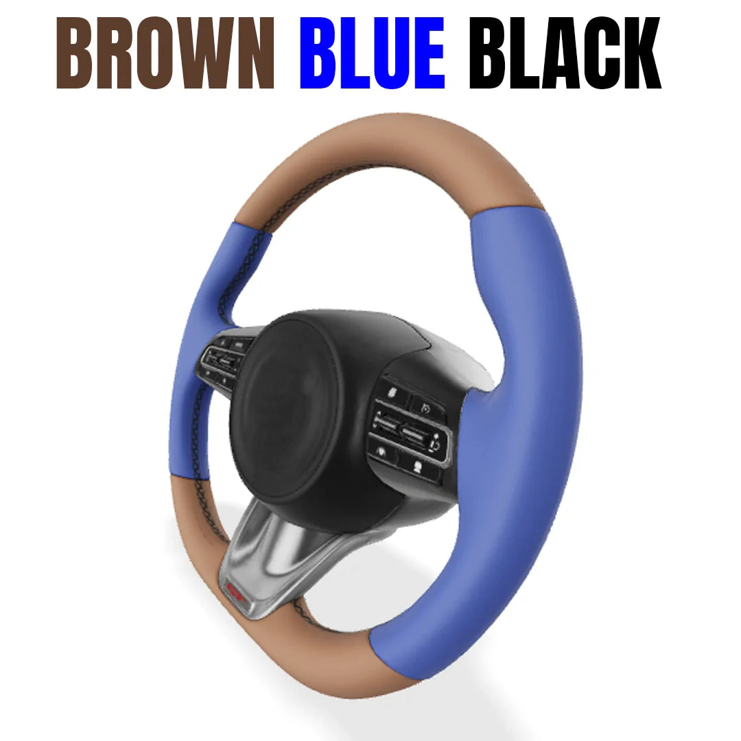Premium Leather  Customization Steering Wheel Cover – DIY Sew Edition