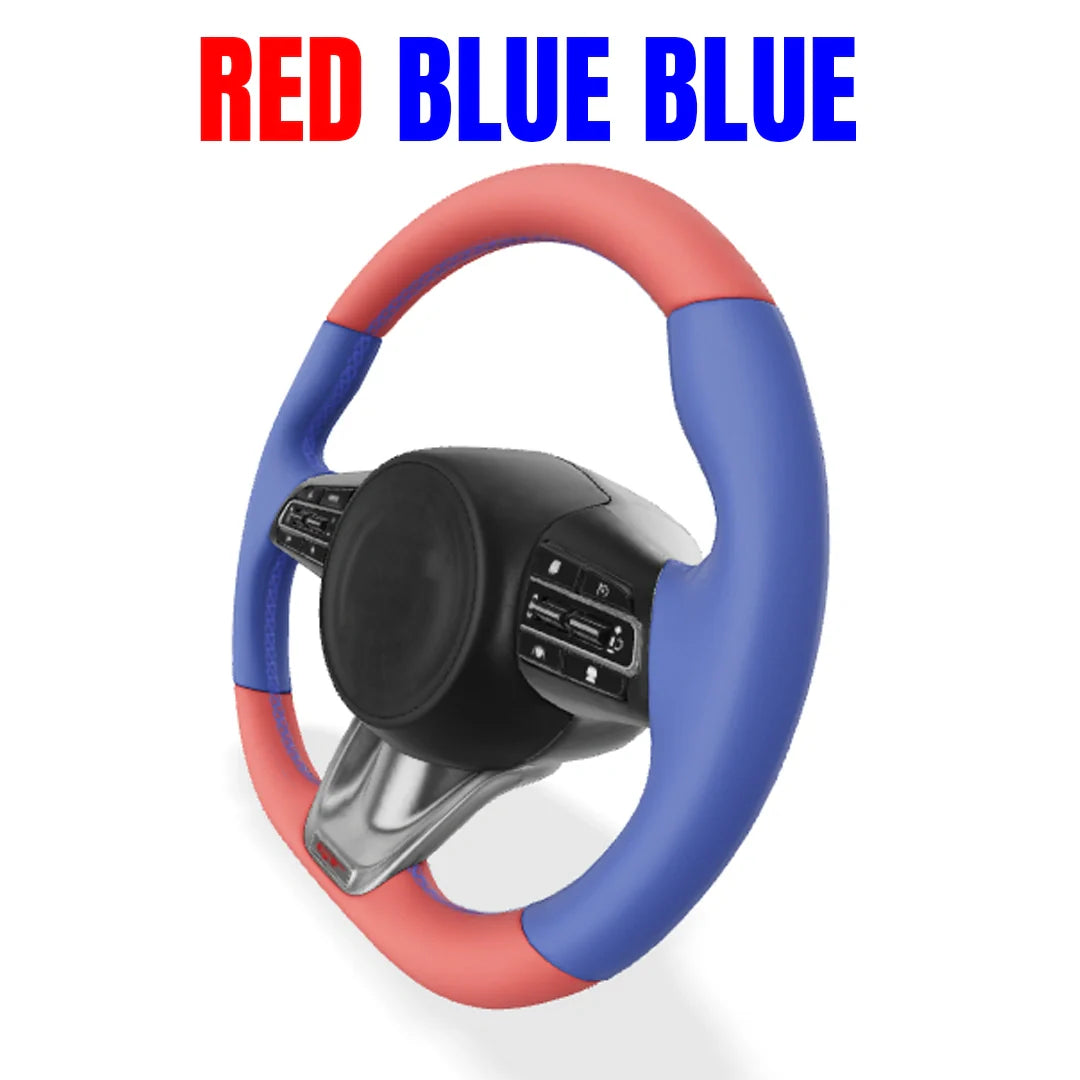 Premium Leather  Customization Steering Wheel Cover – DIY Sew Edition