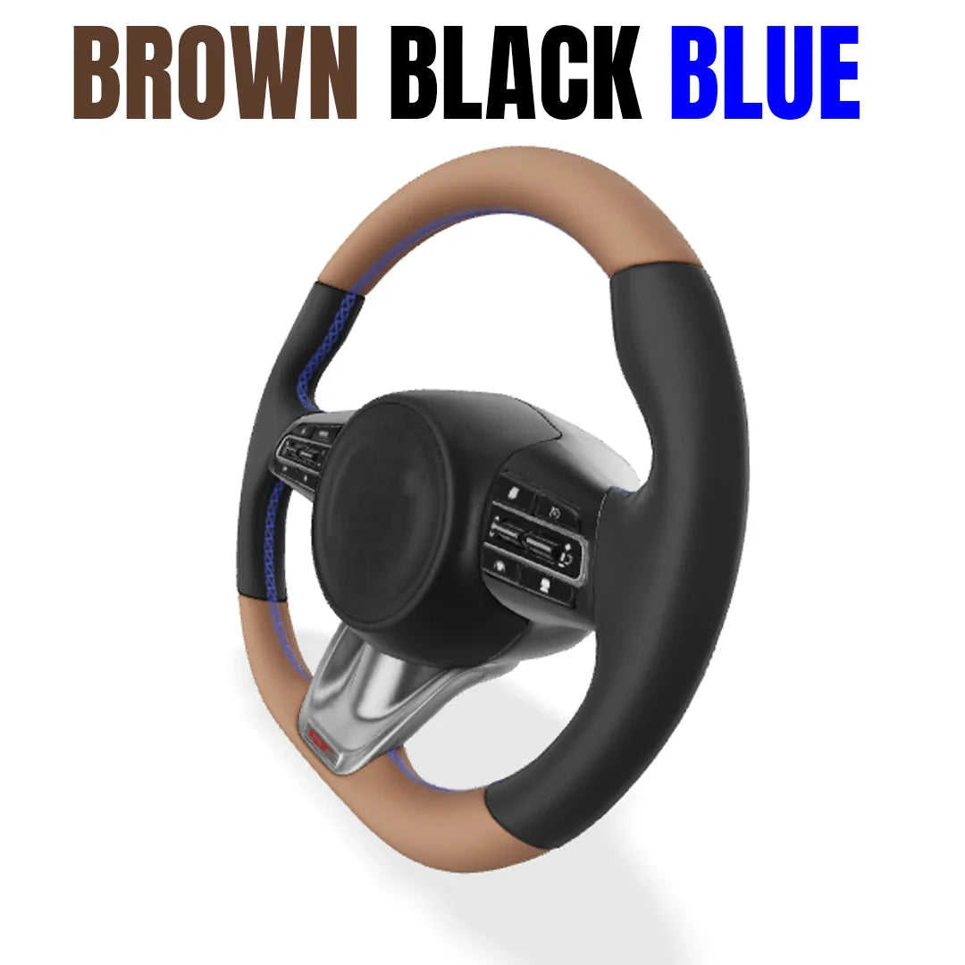 Premium Leather  Customization Steering Wheel Cover – DIY Sew Edition