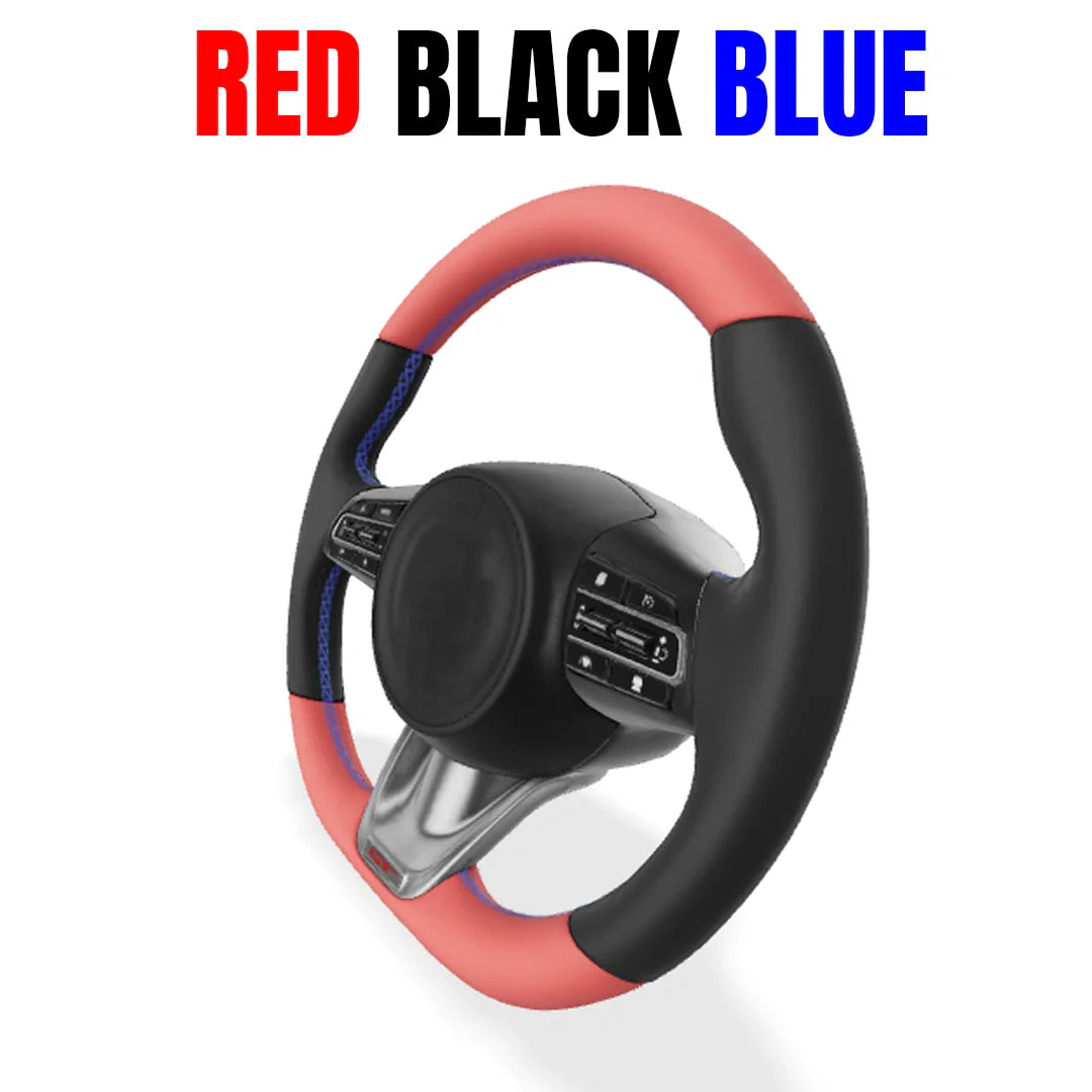 Premium Leather  Customization Steering Wheel Cover – DIY Sew Edition