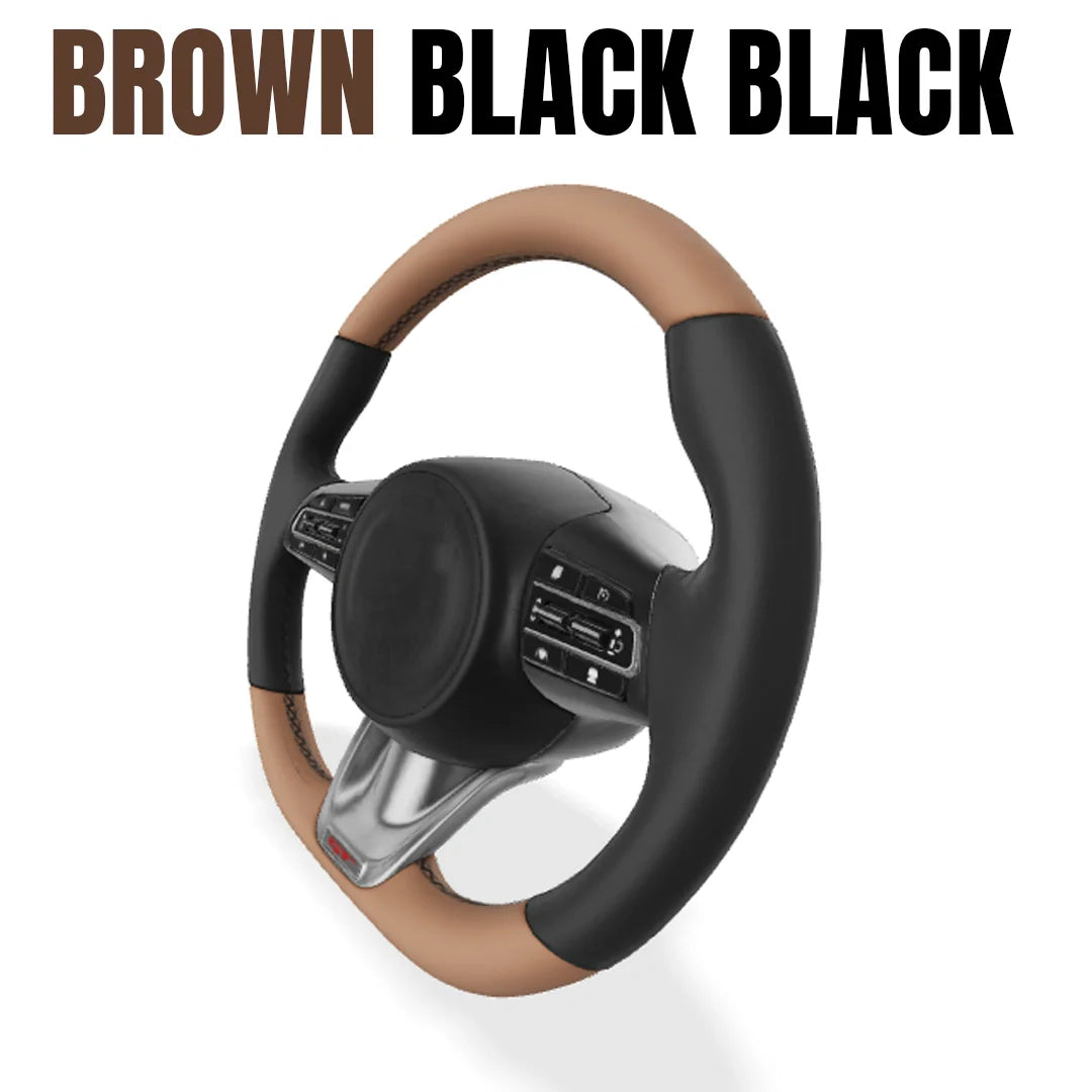 Premium Leather  Customization Steering Wheel Cover – DIY Sew Edition