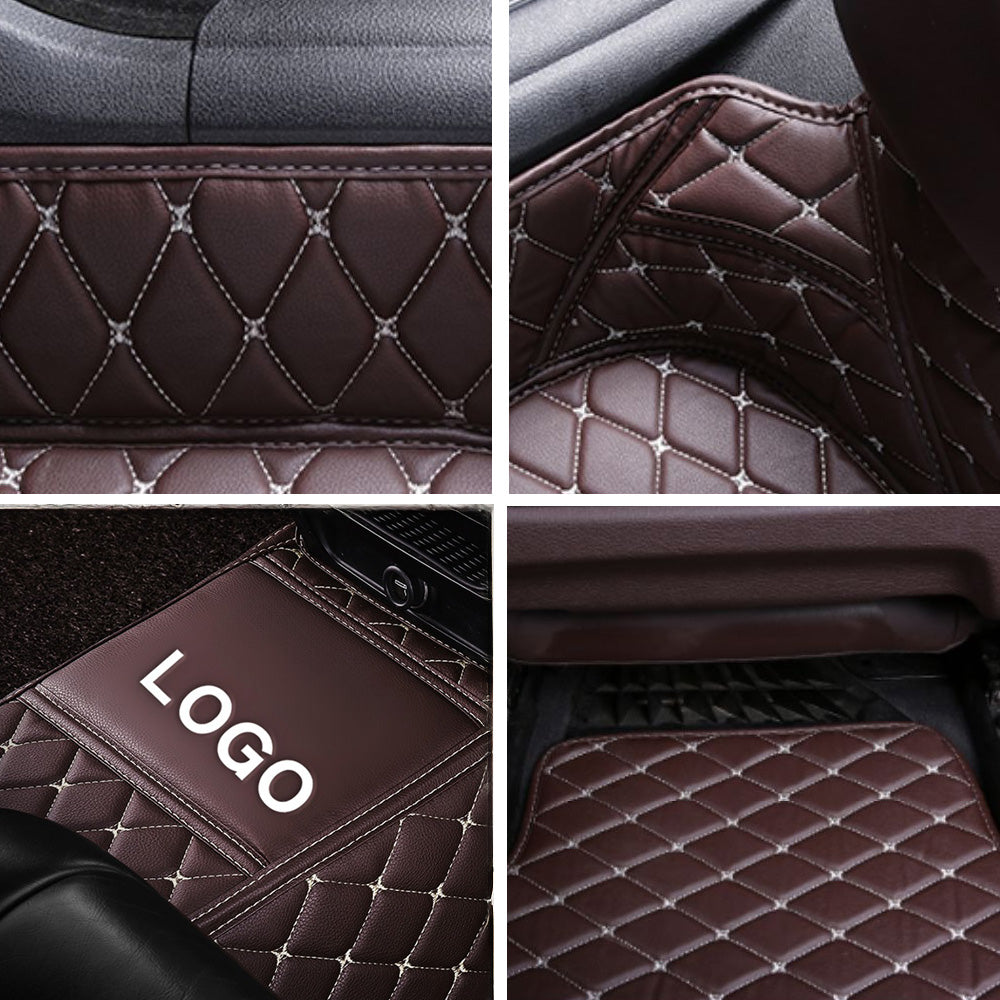 Elevate Leather Car Floor Mats with Logo Customizable