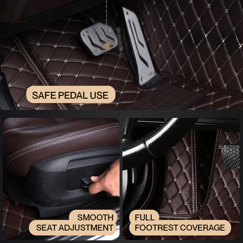 Elevate Leather Car Floor Mats with Logo Customizable