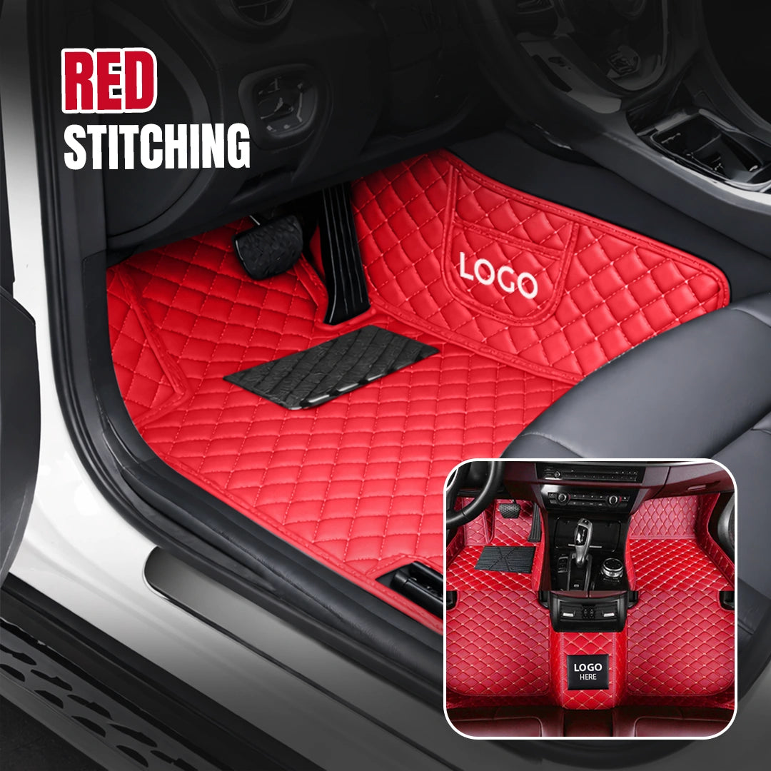Elvie 2026 Premium 5-Layer Leather Custom Floor Mats for Cars