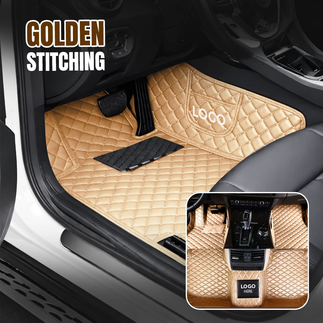 Elvie 2026 Premium 5-Layer Leather Custom Floor Mats for Cars
