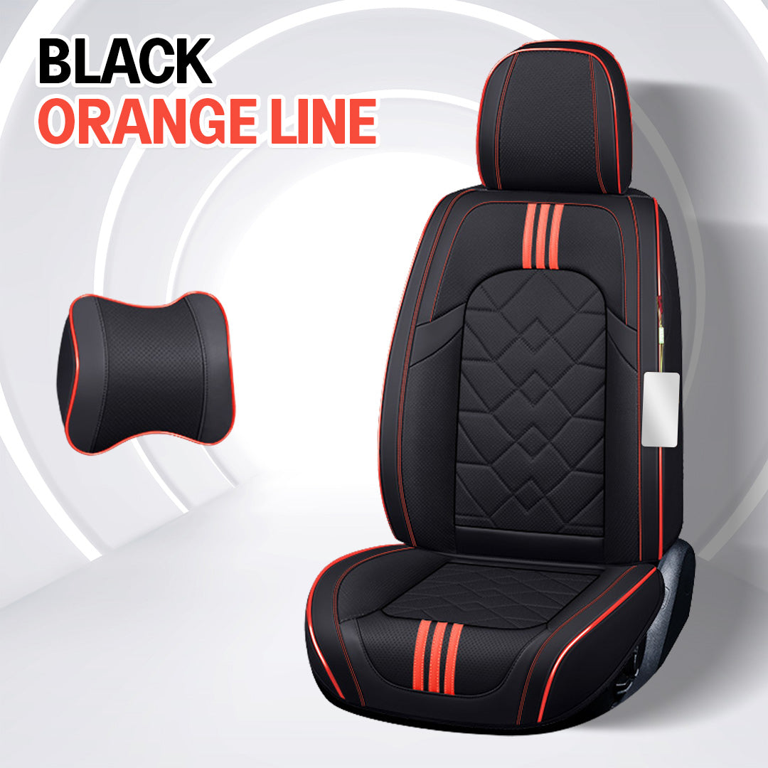 Hollan Car Seat Covers Full Set, Universal Breathable Waterproof Vehicle Leather Cover for Cars, SUV