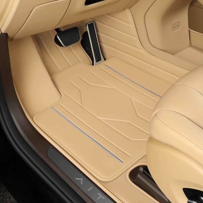 Tapetes de couro totalmente envolventes para carros - Logotipo personalizável