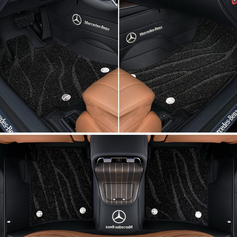 Tapetes de couro personalizados para carro | Tapetes de carro totalmente envolventes