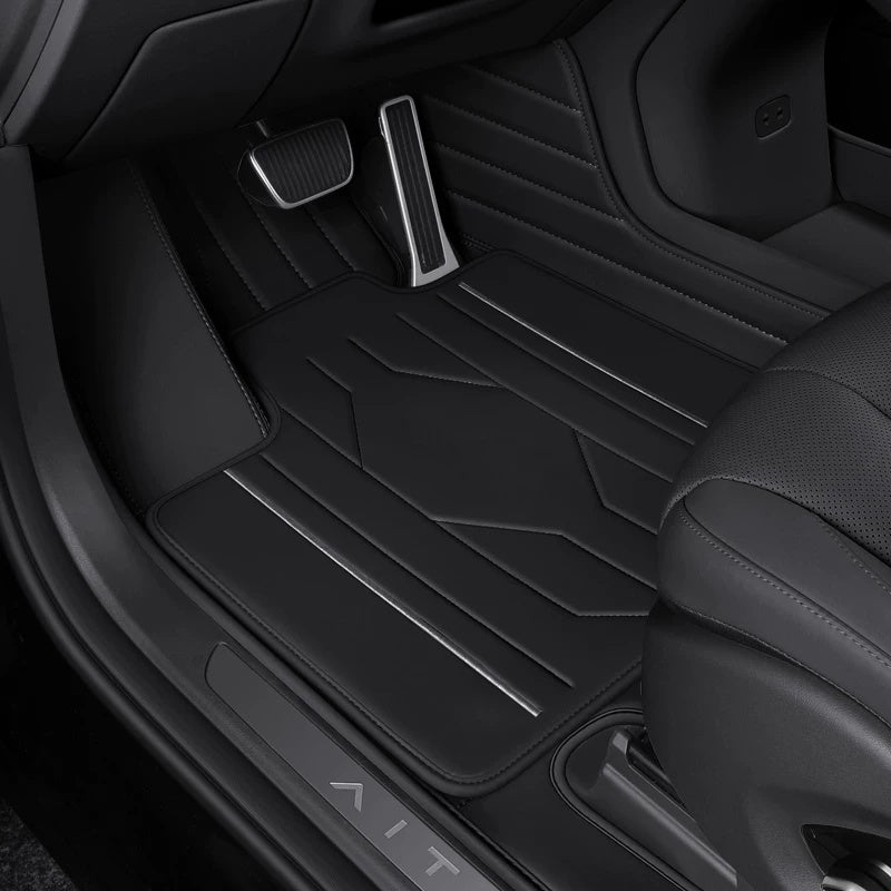 Tapetes de couro totalmente envolventes para carros - Logotipo personalizável