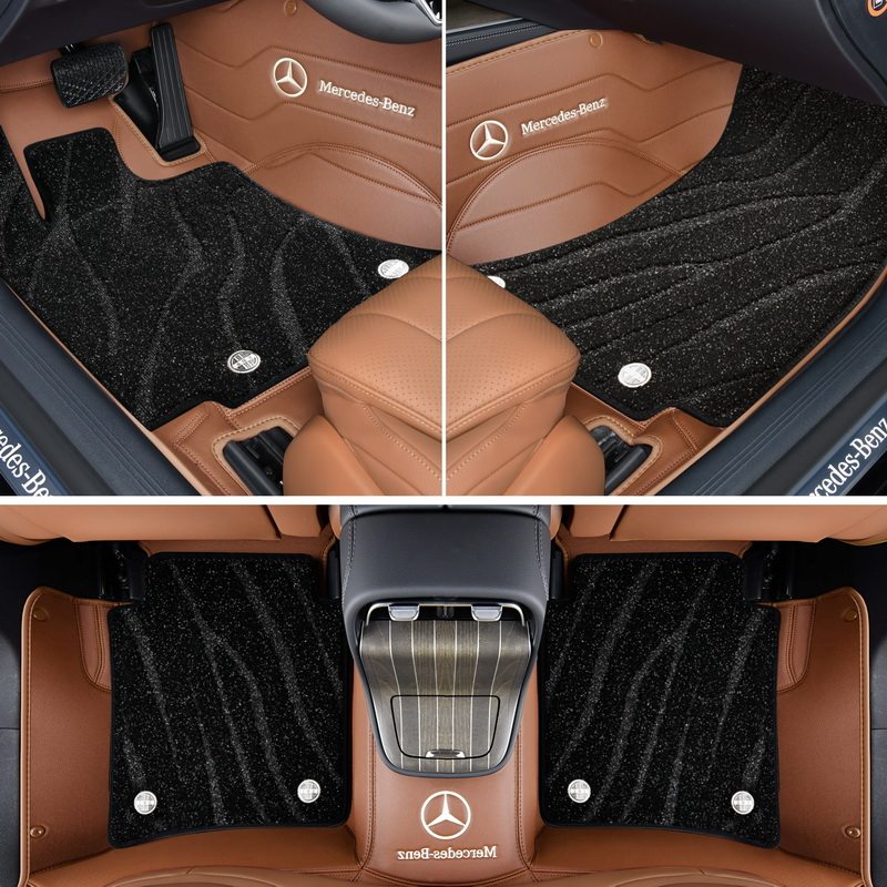 Tapetes de couro personalizados para carro | Tapetes de carro totalmente envolventes