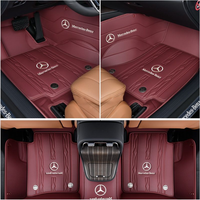 Tapetes de couro personalizados para carro | Tapetes de carro totalmente envolventes