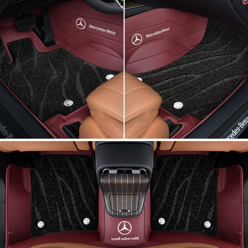 Tapetes de couro personalizados para carro | Tapetes de carro totalmente envolventes