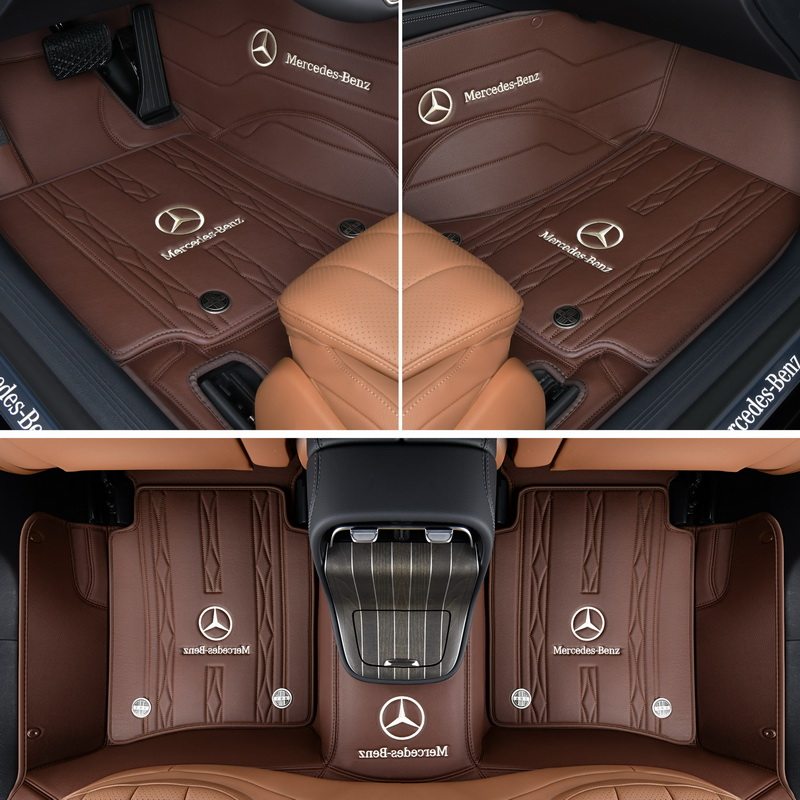 Tapetes de couro personalizados para carro | Tapetes de carro totalmente envolventes